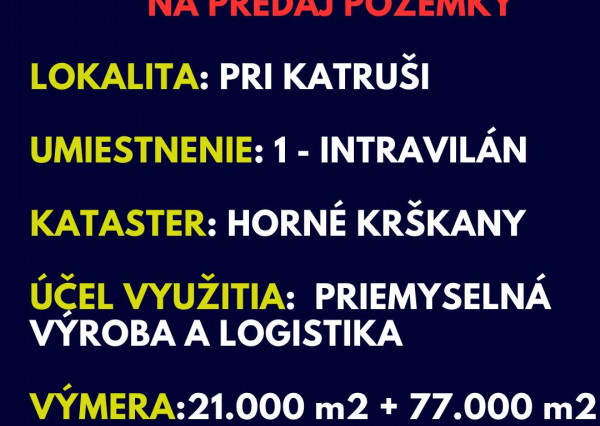 pozemky na predaj - priemysel a logistika -  Nitra (Katruša)